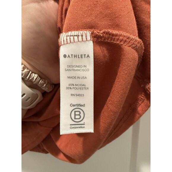 NWOT Athleta Dolman Tee Burnt Orange Size Small S Oversized Short Sleeve - Picture 5 of 6